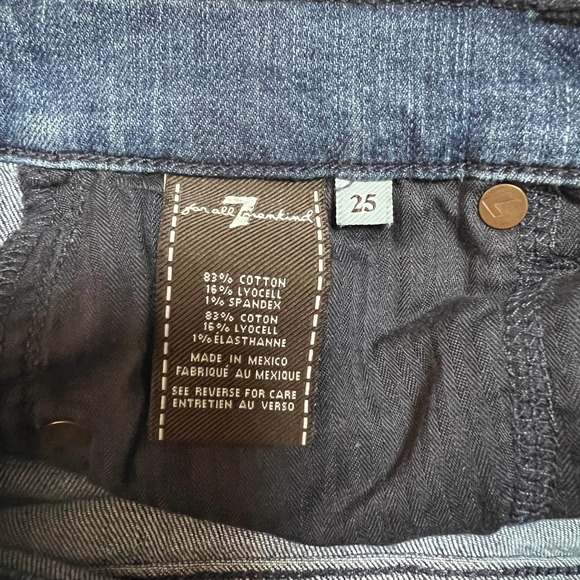 7 For All Mankind Blue Skinny Jeans - Picture 7 of 10